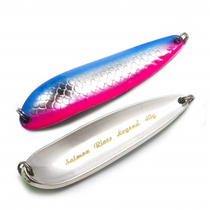Блесна Salmon River Legend 40гр Blue-Silver-Pink